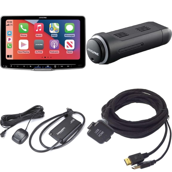 Alpine Halo9 iLX-F509, KCU-315UH USB / HDMI Extension Cable w/ KTX-NS01 Add-on Navigation Module and SXV300v1 Satellite Tuner