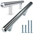 thumbnail image 1 of Alpine Hardware Solid Euro Style Bar Handle Pull | 10Pack ~3" Hole Center & 5 3/8" Length | Heavy Stainless Steel T-Bar Pull with a Polished Chrome Finish | Cabinet Hardware, 1 of 3