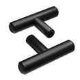 thumbnail image 1 of Alpine Hardware Solid Euro Style Bar Handle Pull | 5Pack ~1 1/4" Length | Heavy Stainless Steel T-Knob Pull with a Matte Black Finish | Cabinet Hardware, 1 of 2