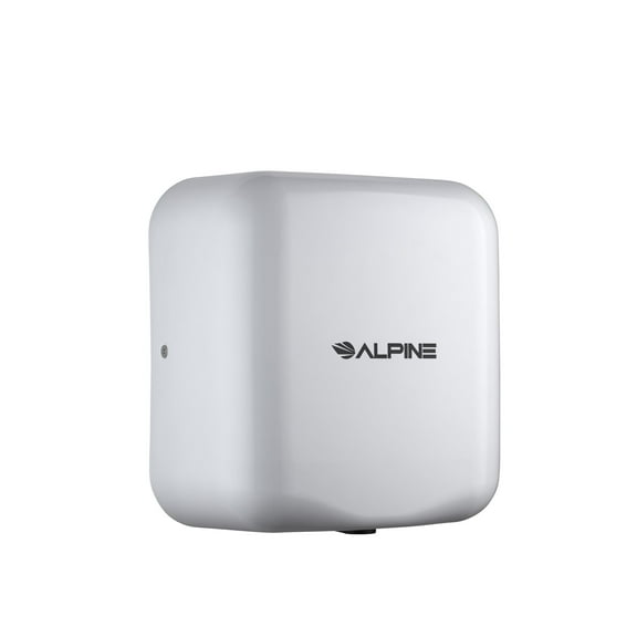 Alpine Hemlock Stainless Steel Commercial Hand Dryer - Heavy Duty High Speed Automatic Hand Dryer - For Public Restrooms in Offices, Malls, Hospitals - 1800 Watts, 220-240 Volts - White