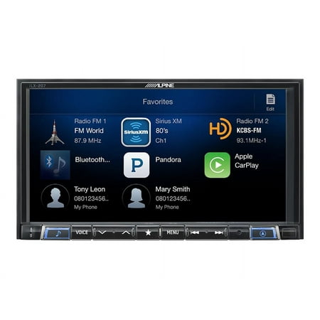 Alpine - 7" Mech-Less Android Auto/Apple CarPlay™ with Sirius XM™ Tuner. Bluetooth and Digital Media Audio/Video Receiver - Black