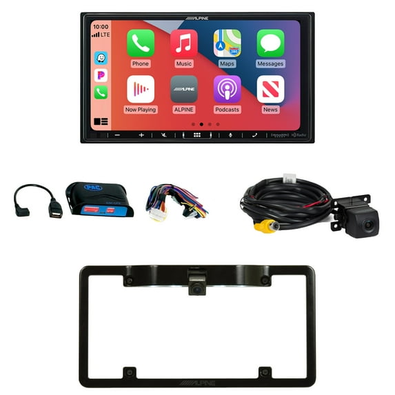 Alpine ILX-407 7-inch Multimedia Receiver with SWI-CP5 Steering Wheel Interface, and Back Up Camera w/ Frame