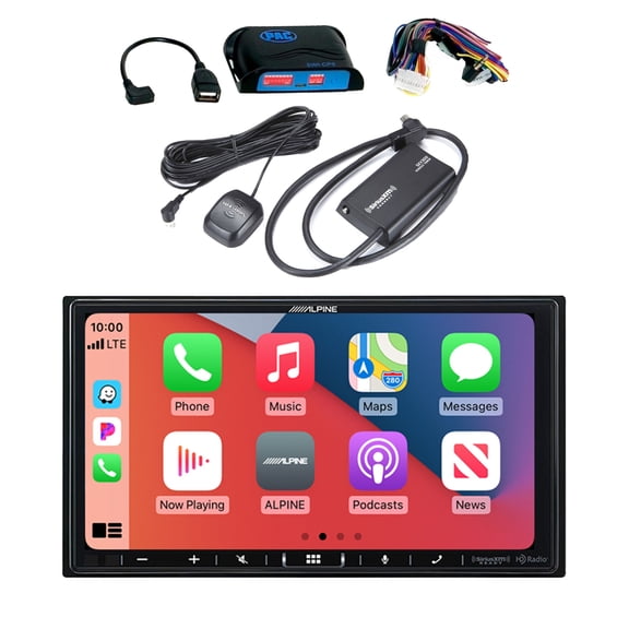 Alpine ILX-407 7-inch Multimedia Receiver with SWI-CP5 Steering Wheel Interface and SXV300v1 Satellite Radio Receiver