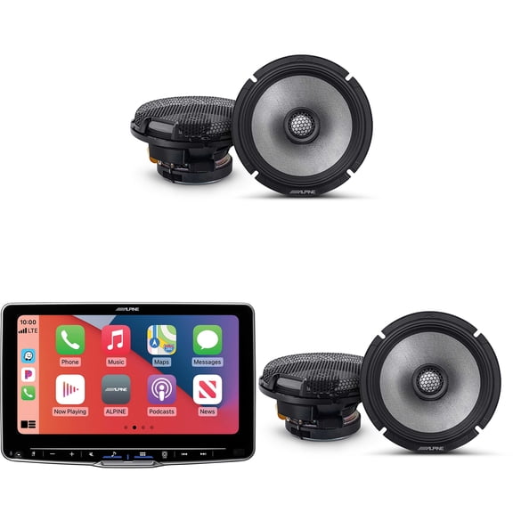 Alpine ILX-F509 Halo9 9" Multimedia Touchscreen Receiver w/ (2) R2-S65 6.5" Coaxial Bundle