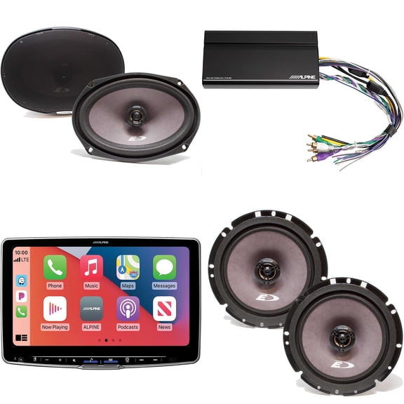 Alpine ILX-F511 Halo11 11" Multimedia Touchscreen Receiver & A Pair Alpine SXE-1726S 6.5" Coax, SXE-6926S 6x9 Coax & Power Pack