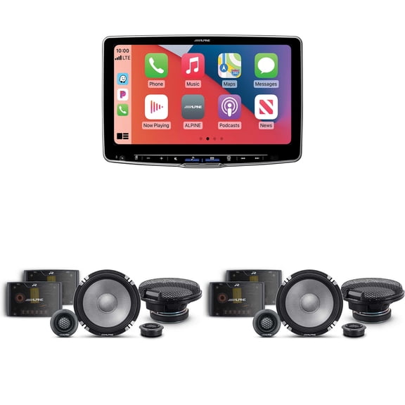 Alpine ILX-F511 Halo11 11" Multimedia Touchscreen Receiver w/ (2) R2-S652 6.5" Comp Bundle