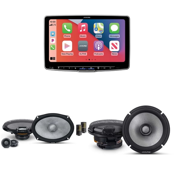 Alpine ILX-F511 Halo11 11" Multimedia Touchscreen Receiver w/ R2-S69C 6x9" Comp & R2-S65 6.5" Coaxial Bundle