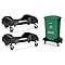 Alpine Industries 23 Gallon Slim Trash Can - Compact Garbage Bin - Wide Open Top Slender Durable Plastic Waste Container Ideal for Homes Offices and Other Commercial Space Black