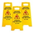 thumbnail image 1 of Alpine Industries 24" Yellow Bilingual Caution Wet Floor Sign, 3-Pack, 1 of 4