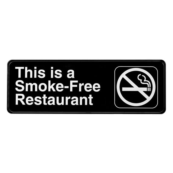 Alpine Industries 9 in. x 3 in. This is a Smoke-Free Restaurant Sign 5 Pack