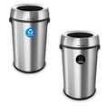 thumbnail image 1 of Alpine Industries Commercial Indoor Dual-Stream Recycling/Trash Station  17-Gallon Each Stainless, 1 of 2
