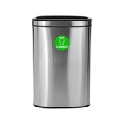 Alpine Industries Commercial Indoor Single-Stream Recycling Station 10.5 Gallon Stainless Steel
