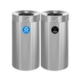 thumbnail image 1 of Alpine Industries Dual-Stream Trash/Recycling Station 54-Gallon Stainless Steel (ALP475-27-R-T), 1 of 2