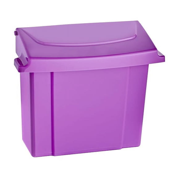 Alpine Industries Sanitary Napkin Receptacle, Tampon Disposal, Durable ABS Plastic, Purple