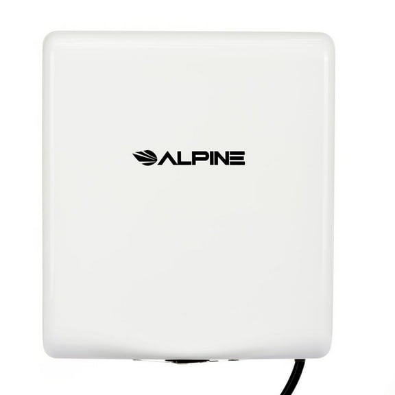 Alpine Industries Willow Commercial White High Speed Automatic Electric Hand Dryer