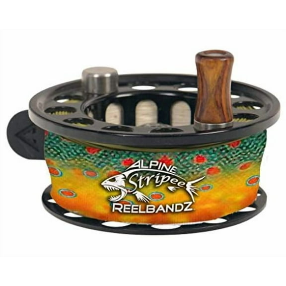Alpine Innovations Stripee ReelBandz 3 Pack - Universal Fit Fly Fishing Reel Cover to Prevent Line Tangles (Large, Brook Trout)