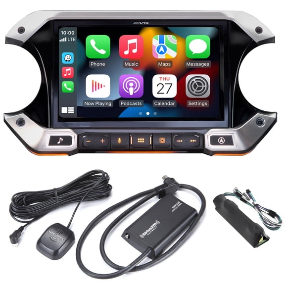 Alpine JL Wrangler i509-WRA-JL 9-inch Weather-Resistant Digital Media Receiver with CarPlay Android Auto Premium Audio Intergration and Sirius Tuner Bundle