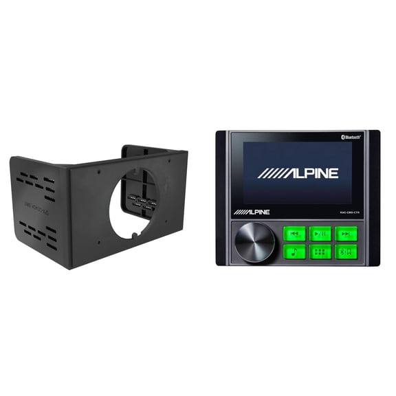 Alpine KAC-CMD-CTR Power Sports Commander Controller & SPXDDASH Double-Din Dash Kit Bundle
