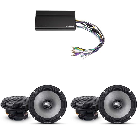 Alpine KTA-450 4 Ch.Power Pack Amp w/ (2) R2-S65 R-Series Speakers