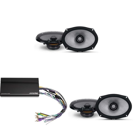 Alpine KTA-450 4 Ch.Power Pack Amp w/ (2) R2-S69 R-Series Speakers