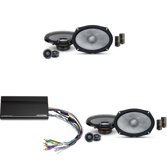 Alpine KTA-450 4 Ch.Power Pack Amp w/ (2) R2-S69C R-Series Speakers
