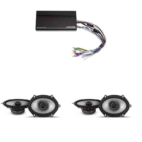 Alpine KTA-450 4 Ch.Power Pack Amp w/ (2) S2-S68 S-Series Speakers