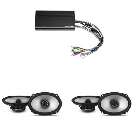 Alpine KTA-450 4 Ch.Power Pack Amp w/ (2) S2-S69 S-Series Speakers