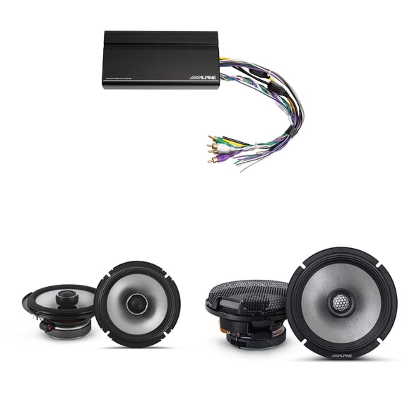 Alpine KTA-450 4 Ch.Power Pack Amp w/ R2-S65 & S2-S65 Speakers