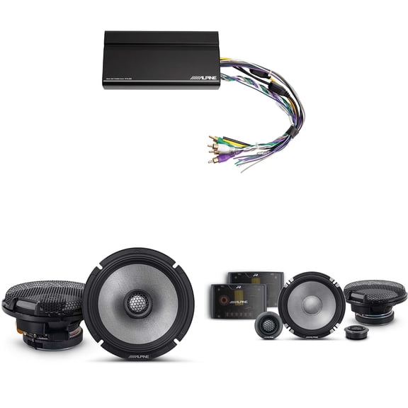 Alpine KTA-450 4 Ch.Power Pack Amp w/ R2-S652 & R2-S65 R-Series Speakers