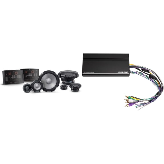 Alpine KTA-450 4 Ch.Power Pack Amp w/ R2-S653 R-Series Speakers