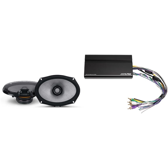 Alpine KTA-450 4 Ch.Power Pack Amp w/ R2-S69 R-Series Speakers