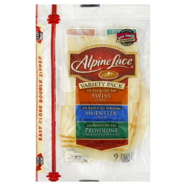 Alpine Lace® Swiss/Muenster/Provolone Cheese Variety Pack DeliThin
