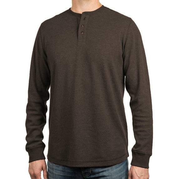 Alpine Lakes Men's Long Sleeve Performance Thermal Three Button Henley Shirt
