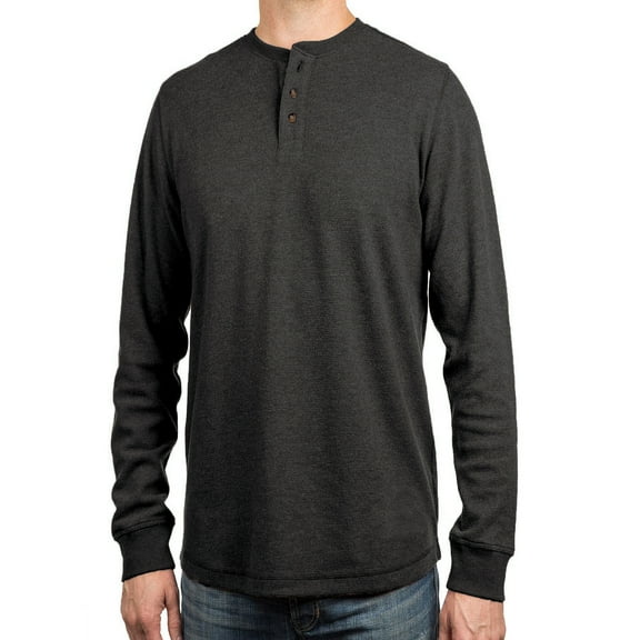 Alpine Lakes Men's Long Sleeve Performance Thermal Three Button Henley Shirt