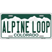 Smart Blonde Alpine Loop Colorado Novelty License Plate, Aluminum, Green