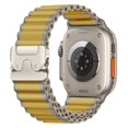 thumbnail image 1 of Alpine Loop with Leather Design Compatible with Apple Watch Bands Ultra 3 2 1 (49mm) & Series 11 10 9 8 7 6 5 4 SE 3 2 1 (46mm 45mm 44mm), Soft Stretchy Nylon Sport Band for iWatch Men Women, 1 of 1