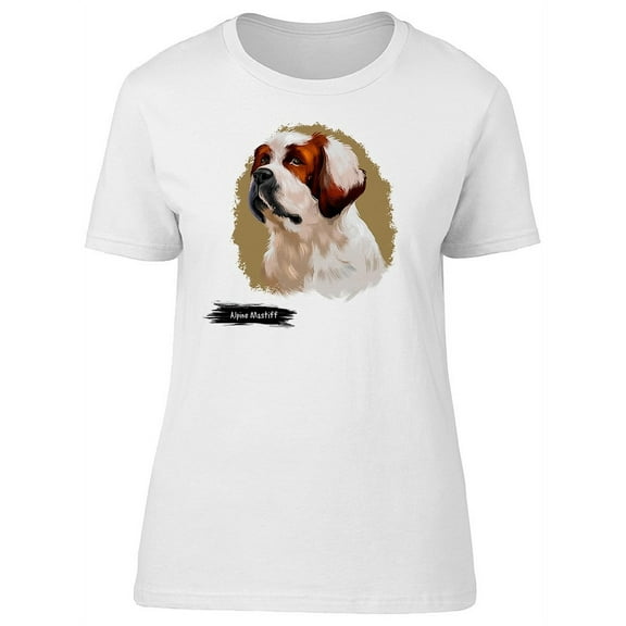 Alpine Mastiff Watercolor Dog T-Shirt Women -Image by Shutterstock, Female Large