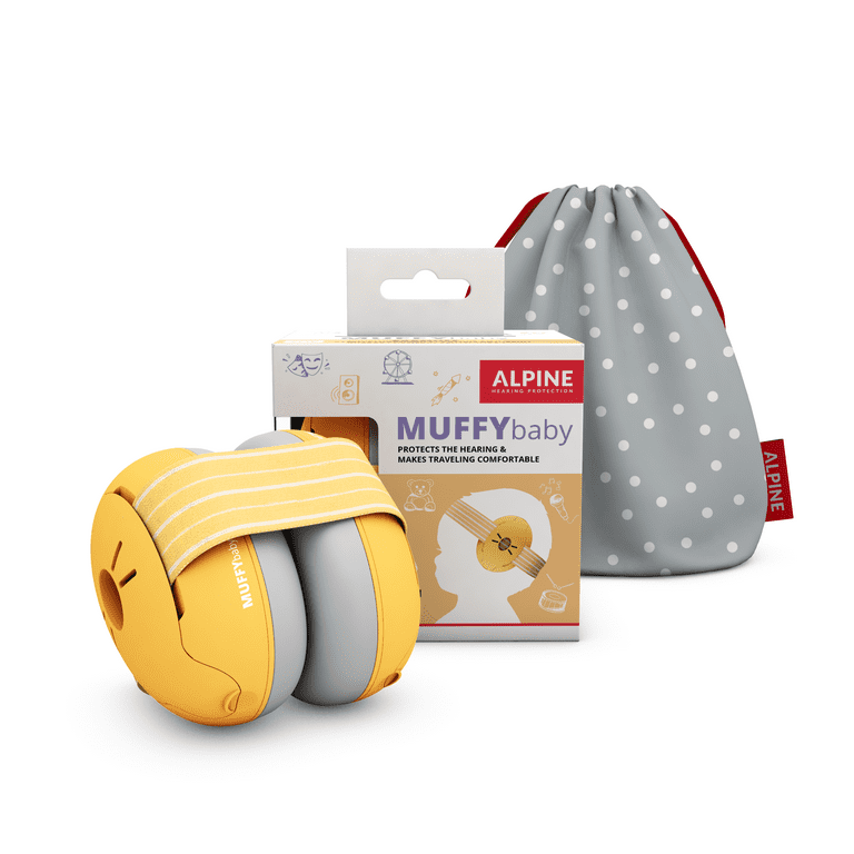 Alpine Muffy Baby Earmuffs Kids Sound Cancelling Blocking Noise Reduction upto 36 Months Yellow Walmart