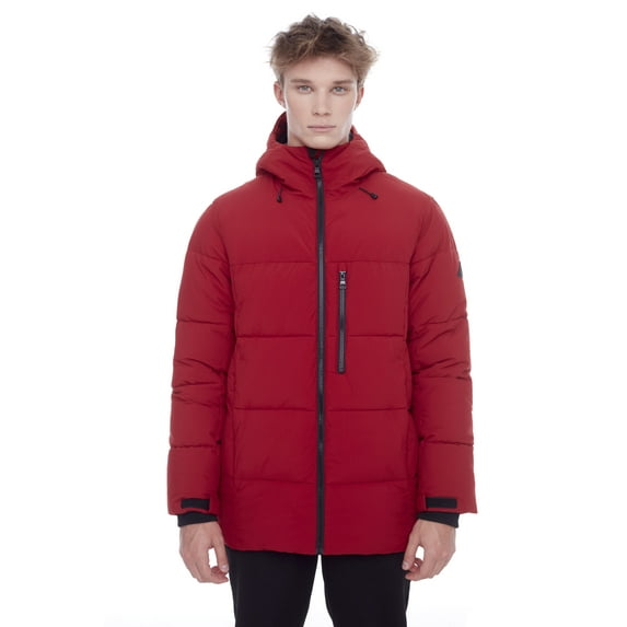 Alpine North, Banff - Men’s Vegan Down Recycled Mid-Weight Quilted Puffer Jacket - Snow/Water Repellent, Windproof, Relaxed Fit, Warm Insulated Hooded Winter Coat