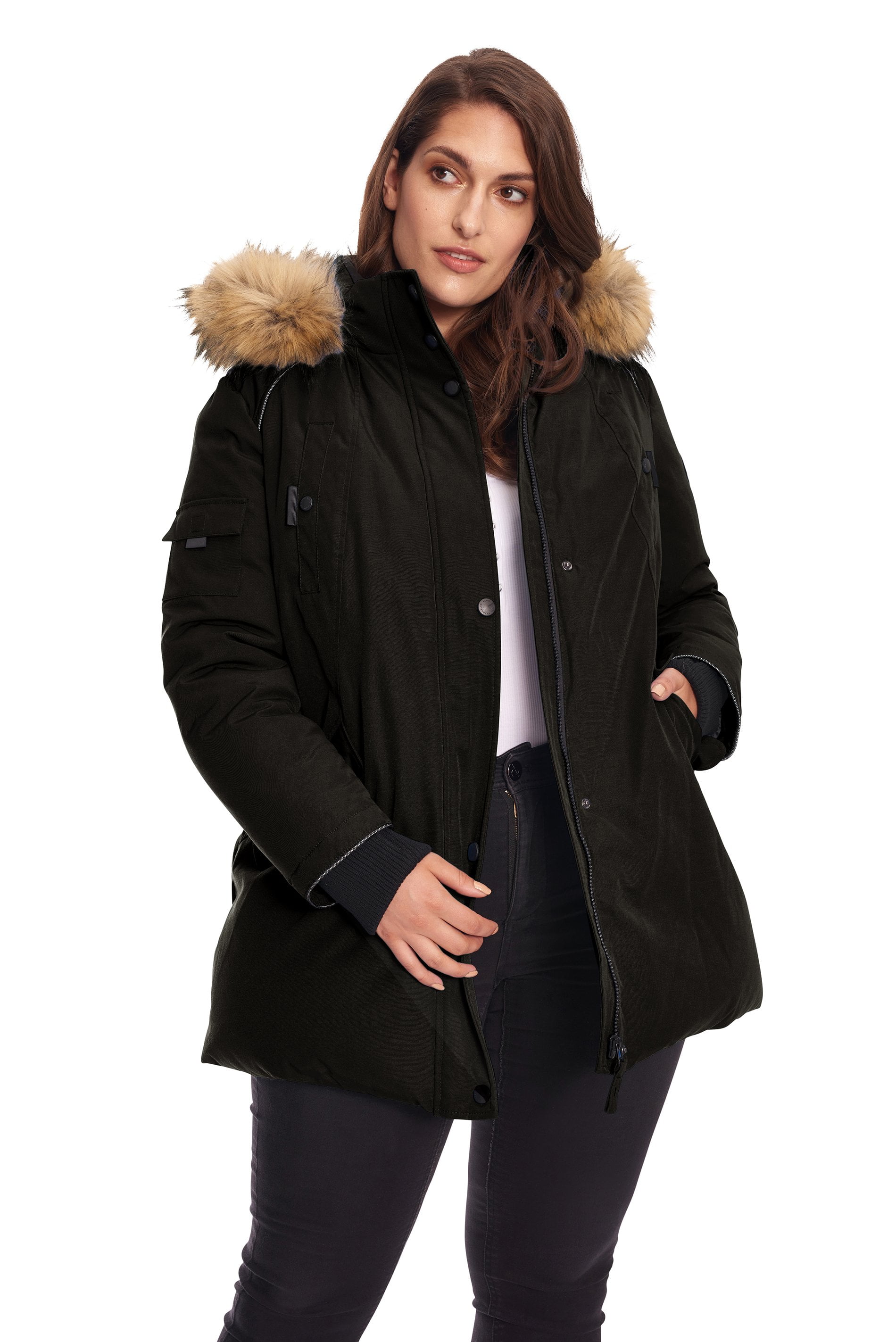 LAWOR Plus Size Coats Winter Clearance Women Coats Thickening Cotton Coat  Large Size Women Clothing Clothes Outerwear Fall Savings Z