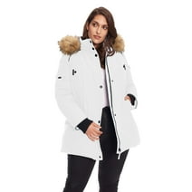 Alpine North, Glacier Plus - Women's Vegan Down Parka with Faux Fur Hood (Plus Size) - Insulated, Water-Repellent, Winter Coat, Jacket