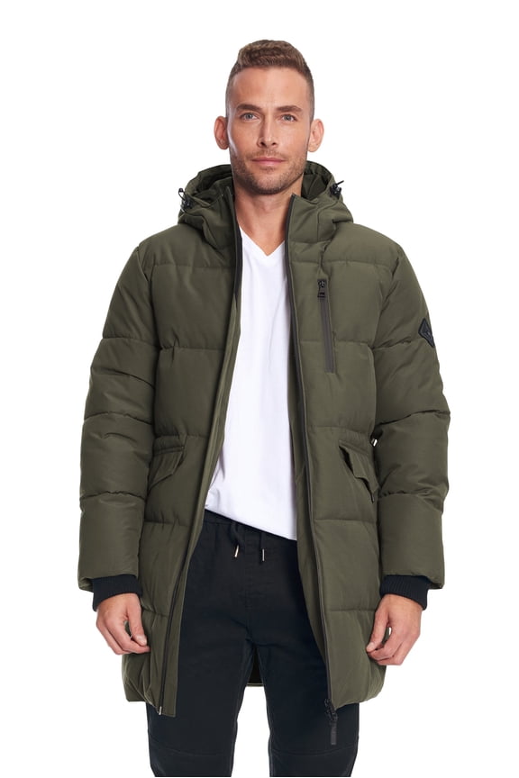 Alpine North, Jasper - Men's Vegan Down Puffer Coat - Snow/Water Repellent, Relaxed Fit, Warm Insulated Winter Coat with Hood For Men