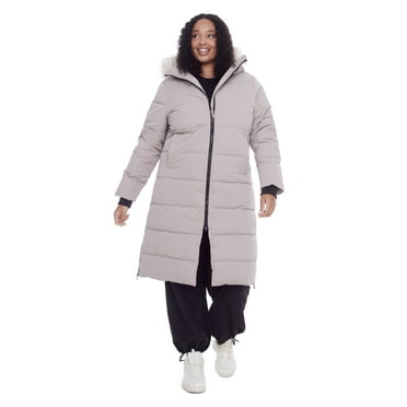 Alpine North, Kluane Plus - Women's Vegan Down Recycled Ultra Long Winter Parka (Plus Size) - Water Repellent, Windproof, Insulated Jacket with Hood