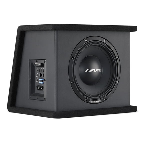 Alpine PWE-SB10 10" Powered Subwoofer Wedge Enclosure