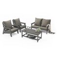 thumbnail image 1 of Alpine Poly Lumber Weather Resistant Patio Conversation Set, Taupe - 4 Piece, 1 of 1