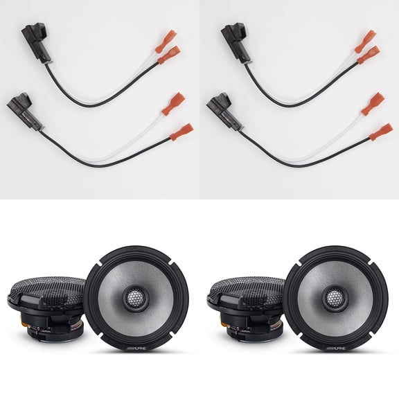 Alpine R2 ( 2 Pair ) 6.5" w/ Speaker Wiring Harness For select 1988-up GM vehicles