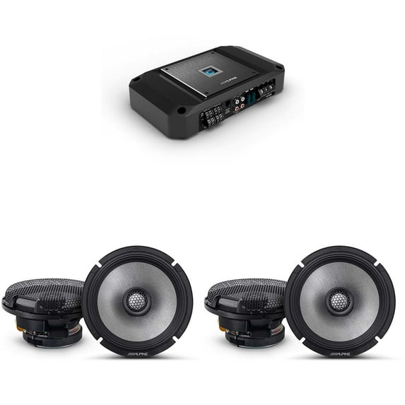 Alpine R2 4 Channel Amp & (2) R2-S65 6.5" Audio Upgrade Bundle