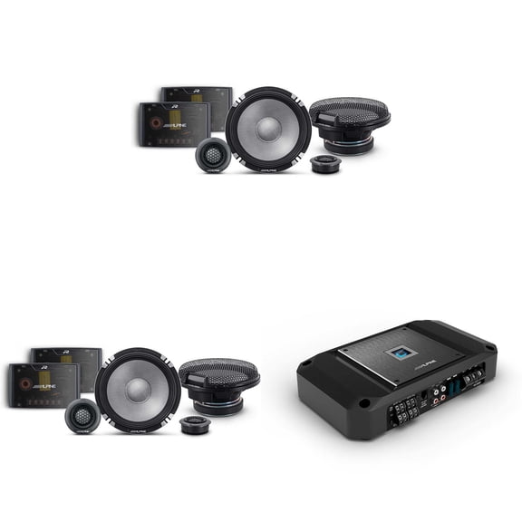 Alpine R2 4 Channel Amp & (2) R2-S652 6.5" Audio Upgrade Bundle