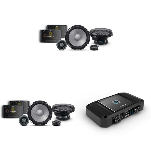Alpine R2 4 Channel Amp & (2) R2-S652 6.5" Audio Upgrade Bundle