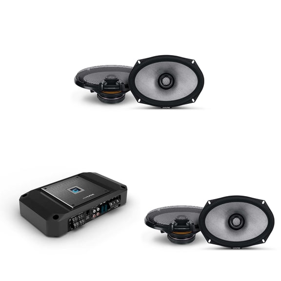 Alpine R2 4 Channel Amp & (2) R2-S69 6x9" Audio Upgrade Bundle
